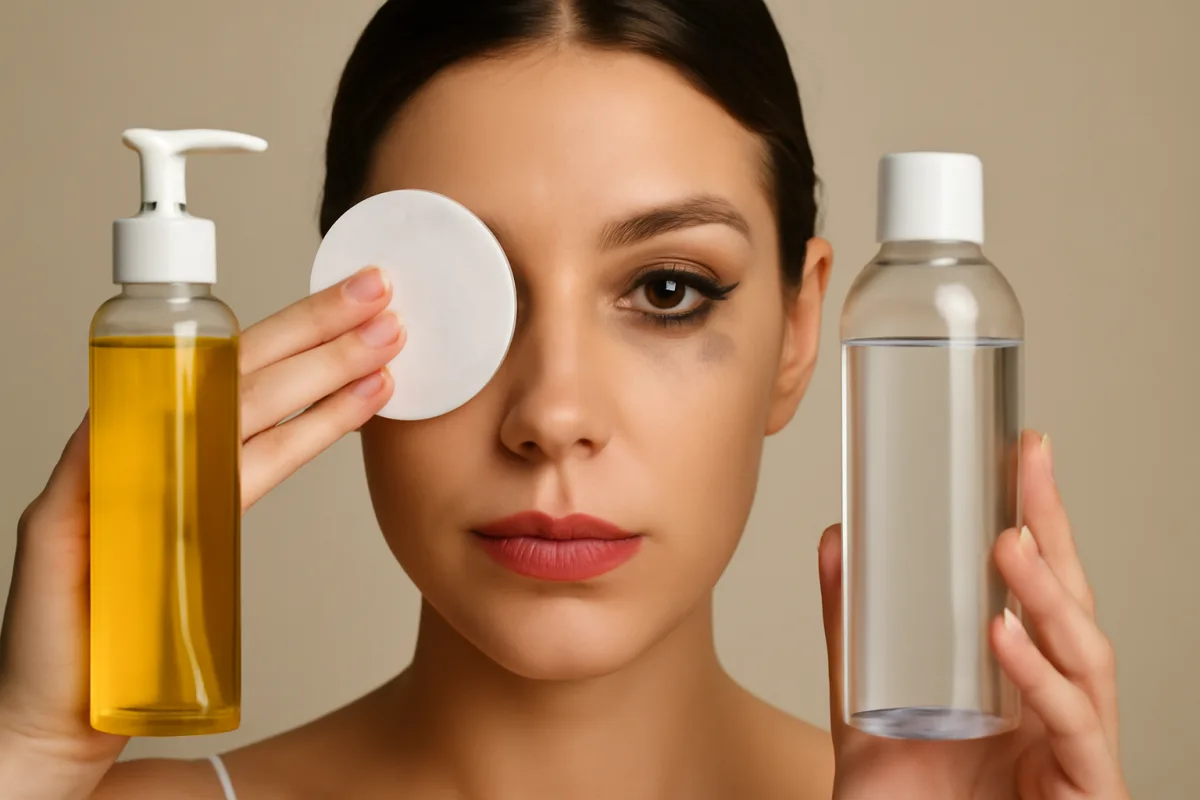Olio struccante e acqua micellare: il confronto che svela cosa funziona davvero per il trucco waterproof